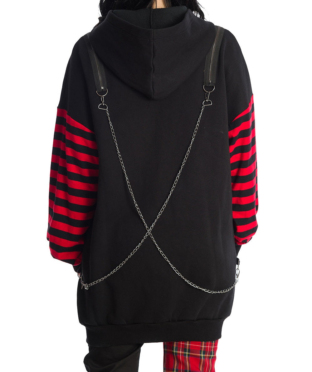 Sweat à capuche Banned mixte style punk / rock HD59056