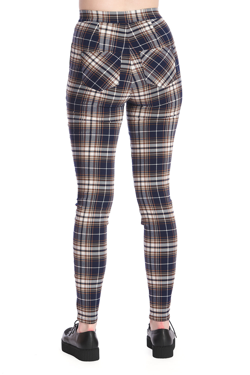 Pantalon Banned tartan skinny pour femme TR31140