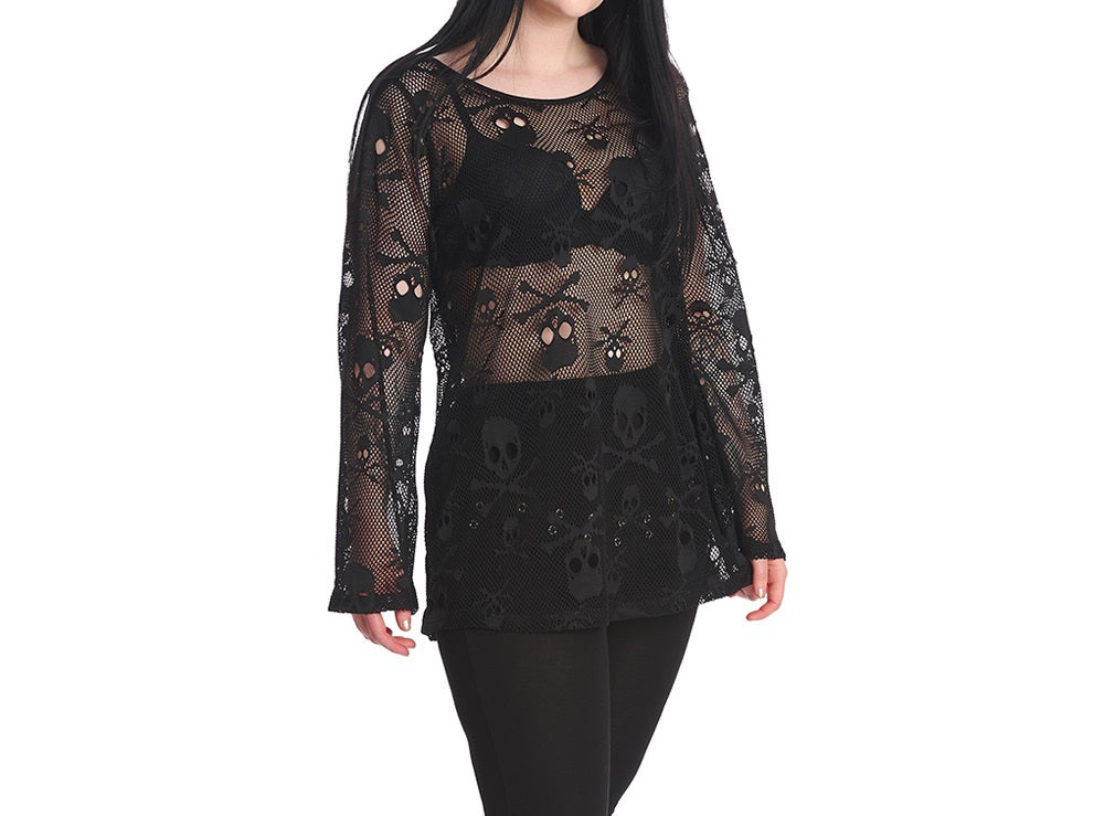 Top Banned résille pour femme style rock TP10502