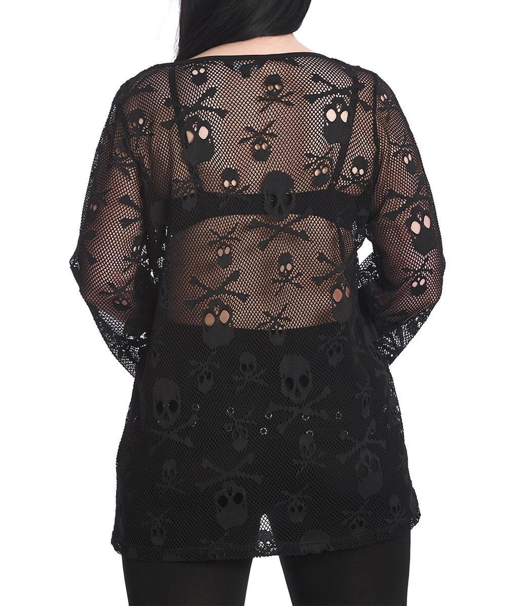 Top Banned résille pour femme style rock TP10502