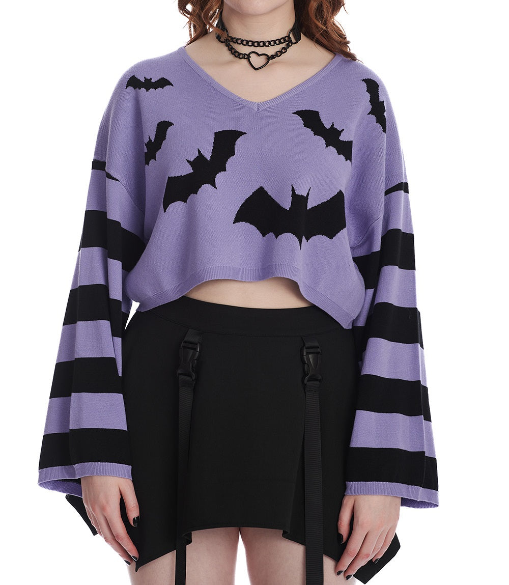 Top "jumper" Banned imprimé chauves-souris femme JP57140
