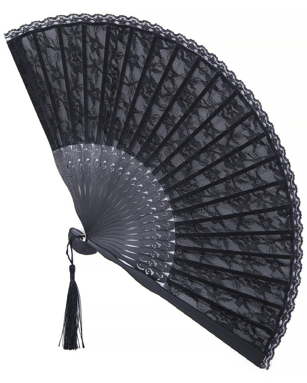 Eventail Banned dentelle style gothique baroque AC45225