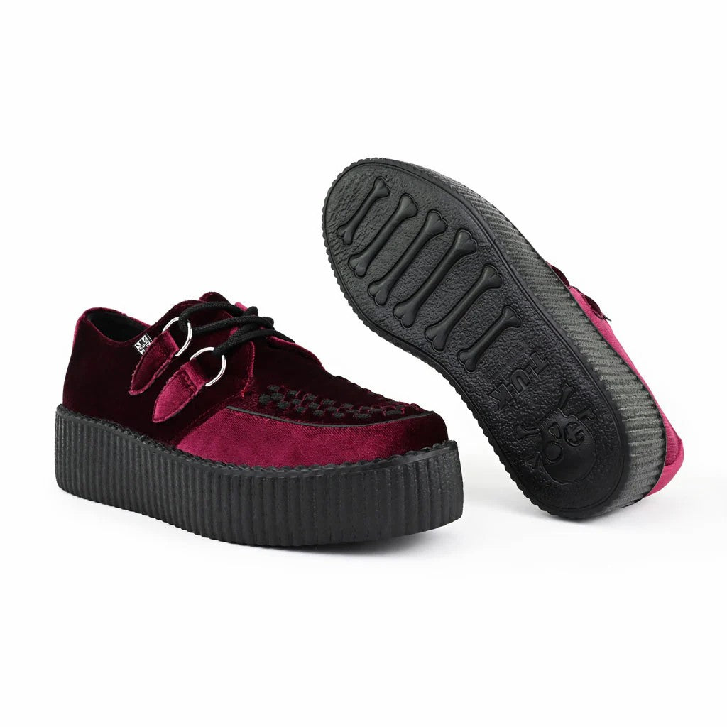 Creeper T.U.K velours bordeaux AV8463