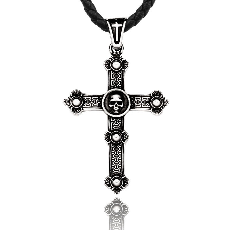 Collier Moon Attic tête de mort sur croix MA-BP8-488