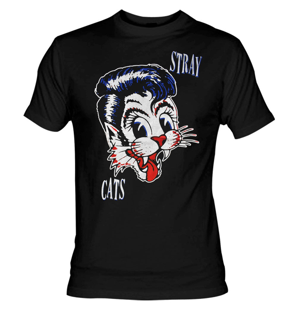 T-shirt mixte STRAY CATS logo bleu