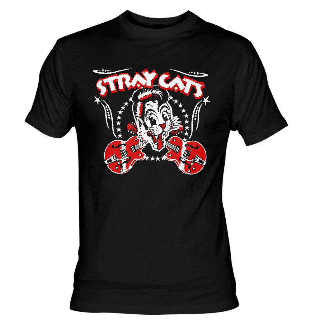 T-shirt mixte STRAY CATS logo rouge