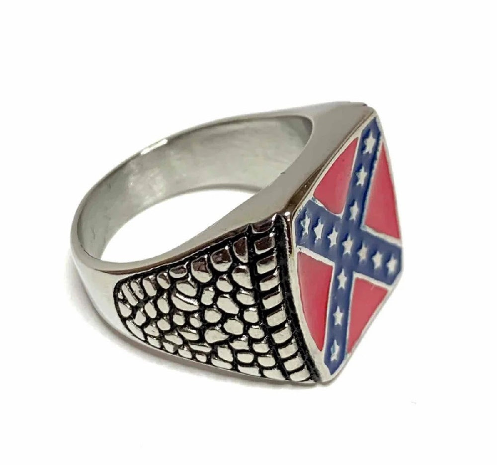 Bague drapeau confédéré BA115