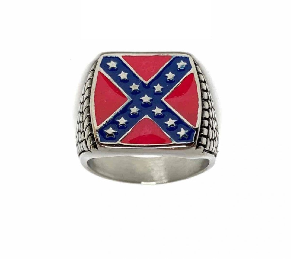Bague drapeau confédéré BA115