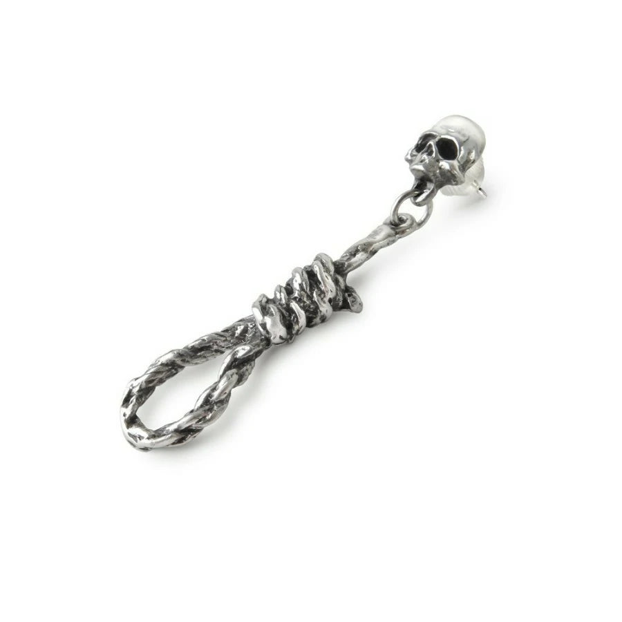 Boucle d'oreille Alchemy tête de mort & corde de pendu E256