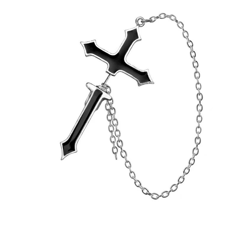 Boucle d'oreille Alchemy croix empalée E280