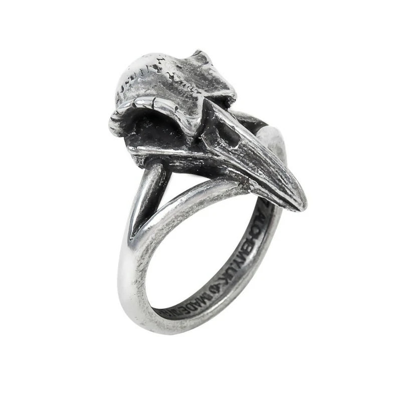 Bague Alchemy crâne de corbeau R220
