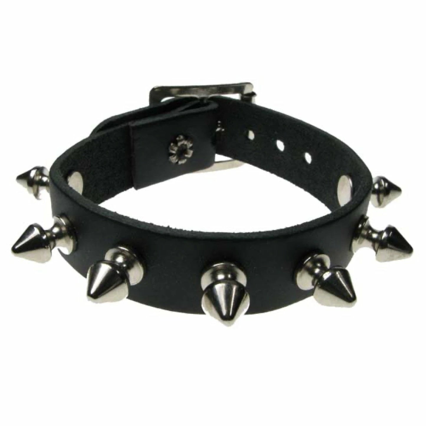 Bracelet cuir & pointes punk/metal Bullet69 WB015