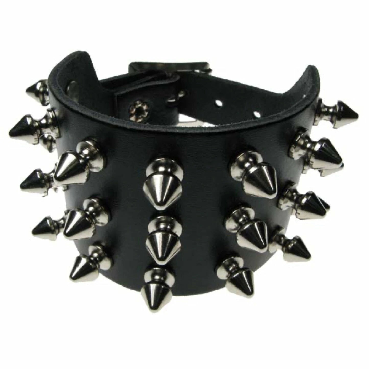 Bracelet cuir & pointes punk/metal Bullet69 WB017