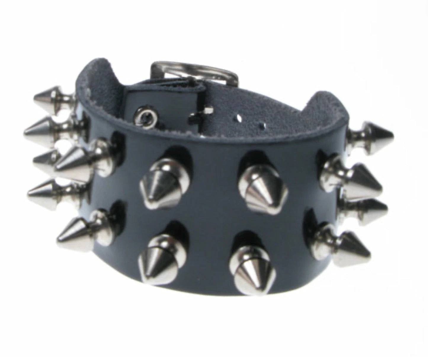 Bracelet cuir & pointes punk/metal Bullet69 WB041