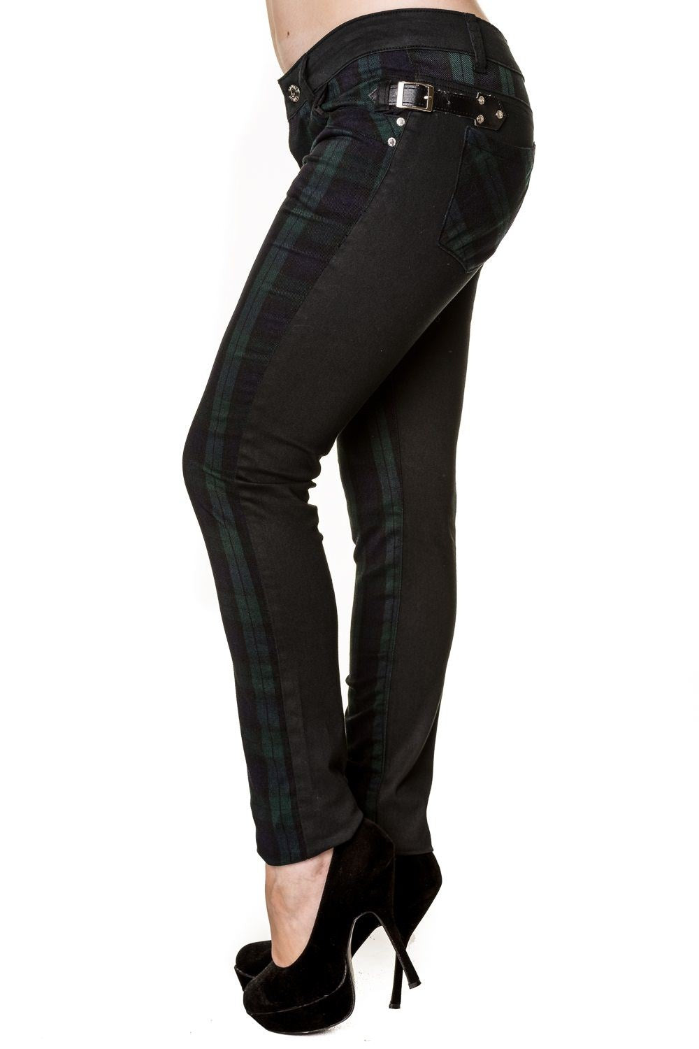 Pantalon Banned tartan bi-color pour femme TBN418