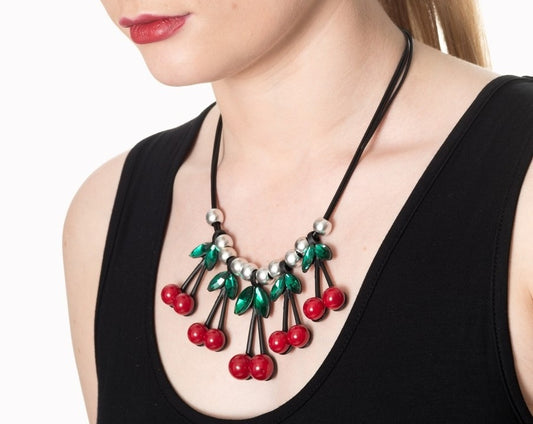 Collier Banned cerise style rétro AC2244