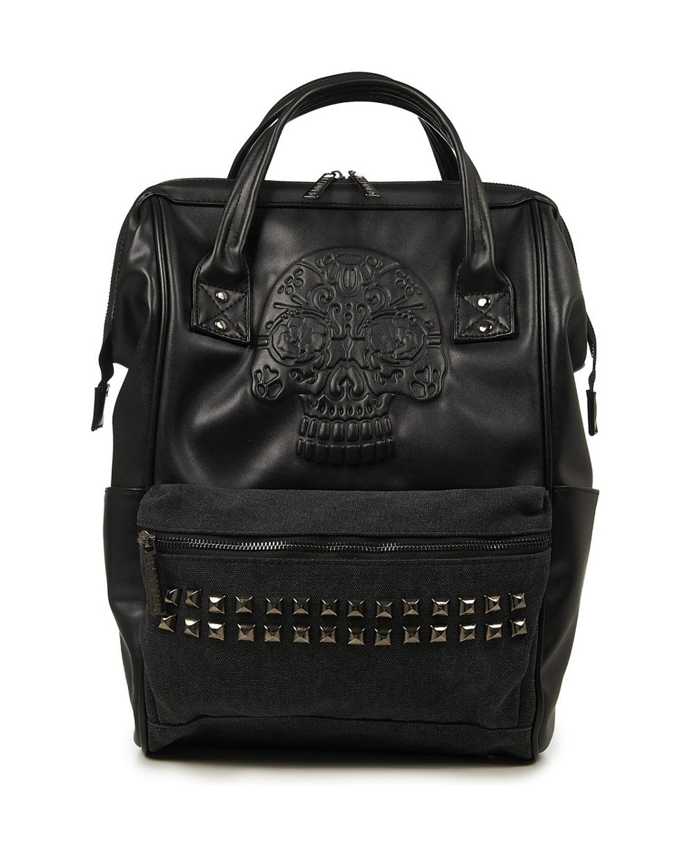 Sac à dos Banned tête de mort style rock / gothique / métal BG7282
