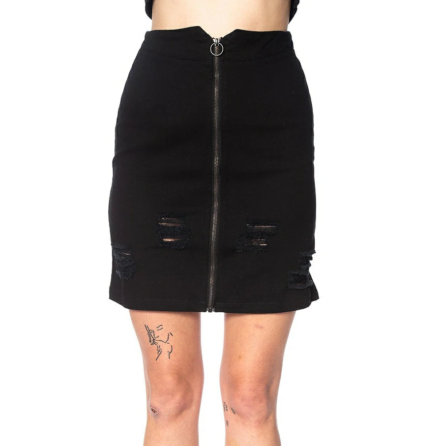 Jupe noire trouée Banned SK25041