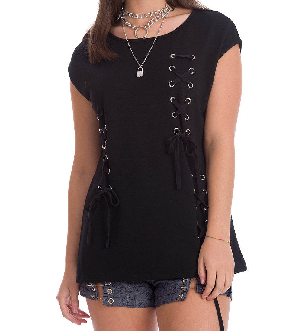 Top Banned type débardeur pour femme style rock / gothique / métal TP10291