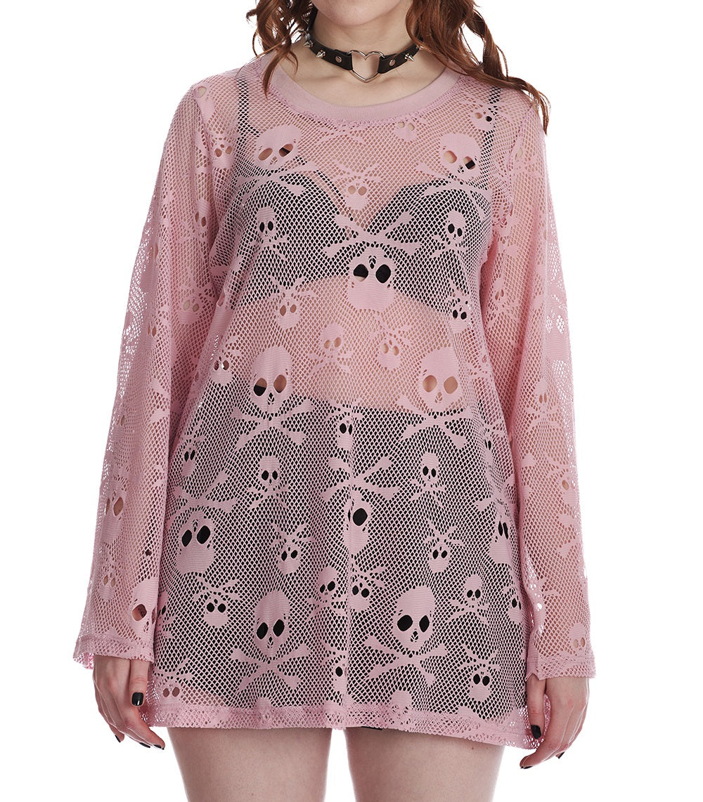Top Banned résille pour femme style rock TP10502