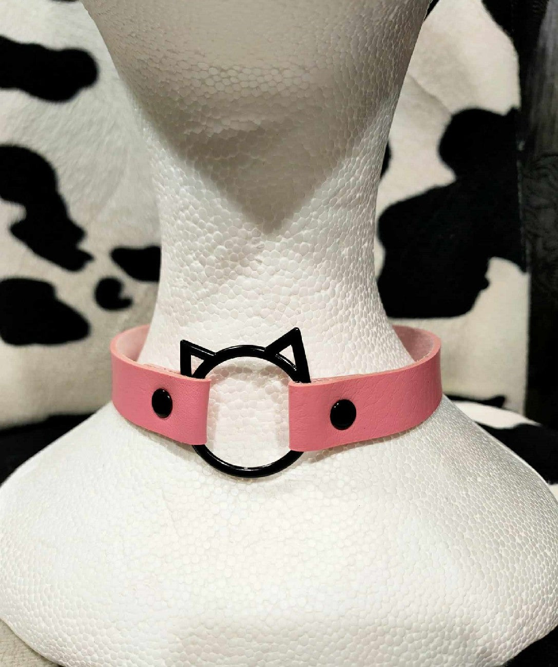 Choker Moon Attic tête de chat style punk / gothique / métal MA-XQ0388