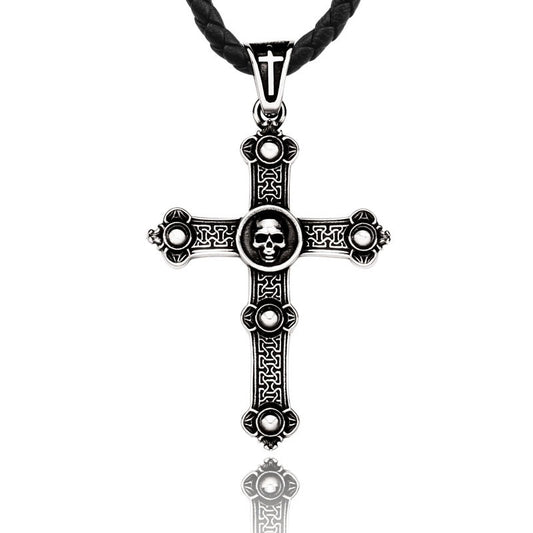 Collier Moon Attic tête de mort sur croix MA-BP8-488