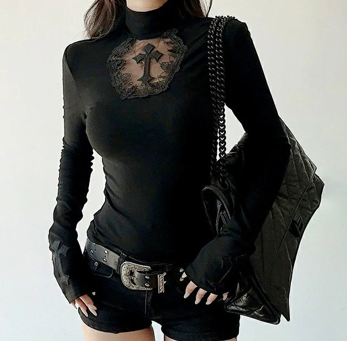 Top style gothique Moon Attic CF24371