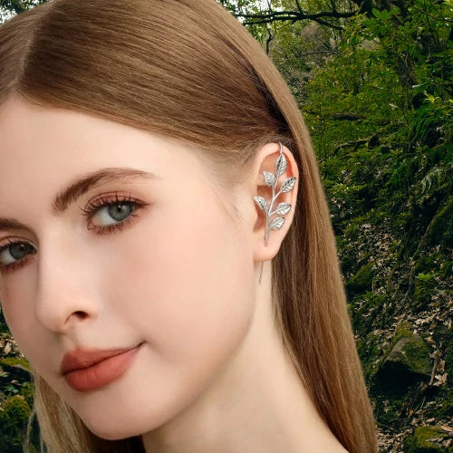 Boucle d'oreille O. feuilles grimpantes