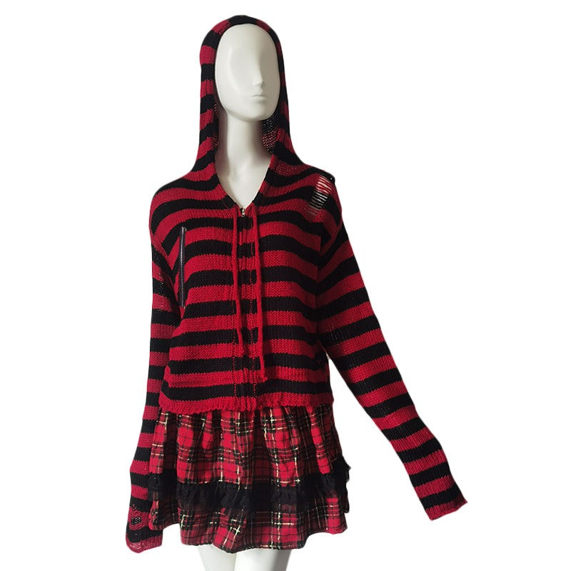 Gilet à capuche Moon Attic femme style rock MA-my122