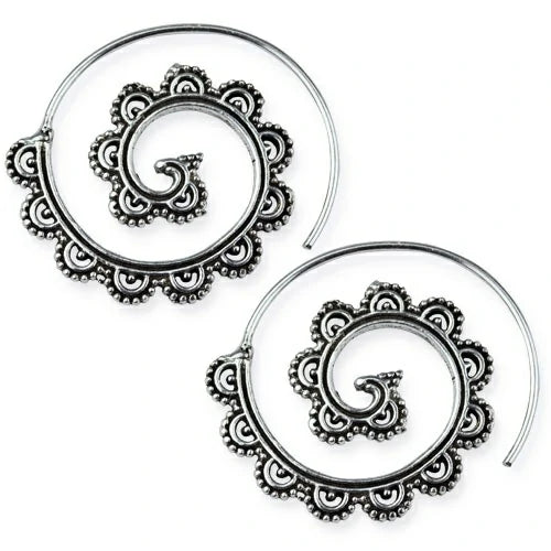 Boucle d'oreille EtNox créole spirale O1001