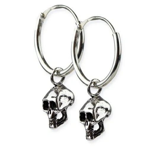 Boucles d'oreilles créoles & crânes EtNox O501