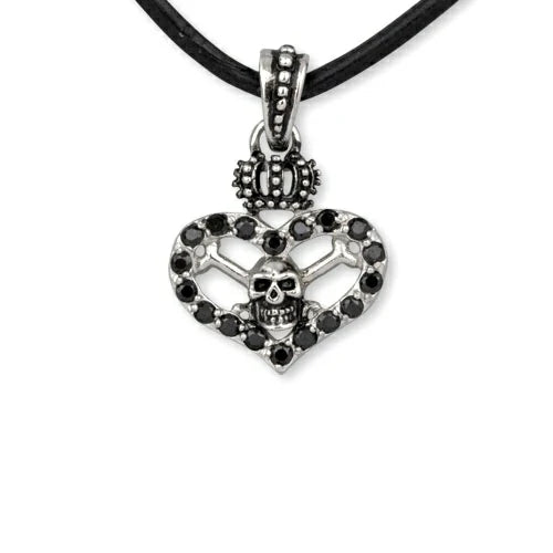 Collier EtNox coeur & crâne SK4022