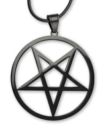 Collier pentacle renversé noir Etnox SK4105A