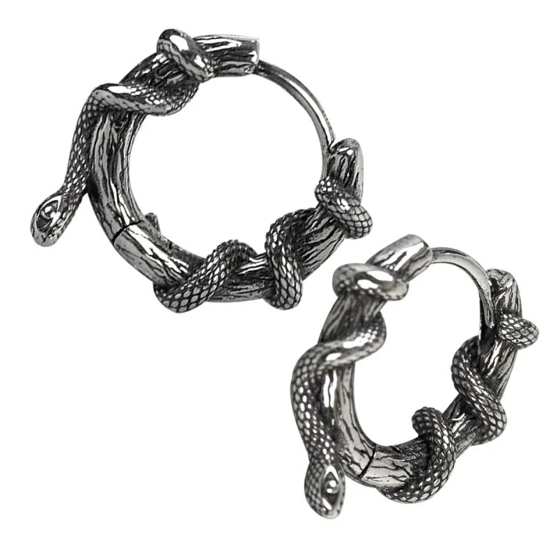 Boucles d'oreille créoles serpent EtNoxSO145
