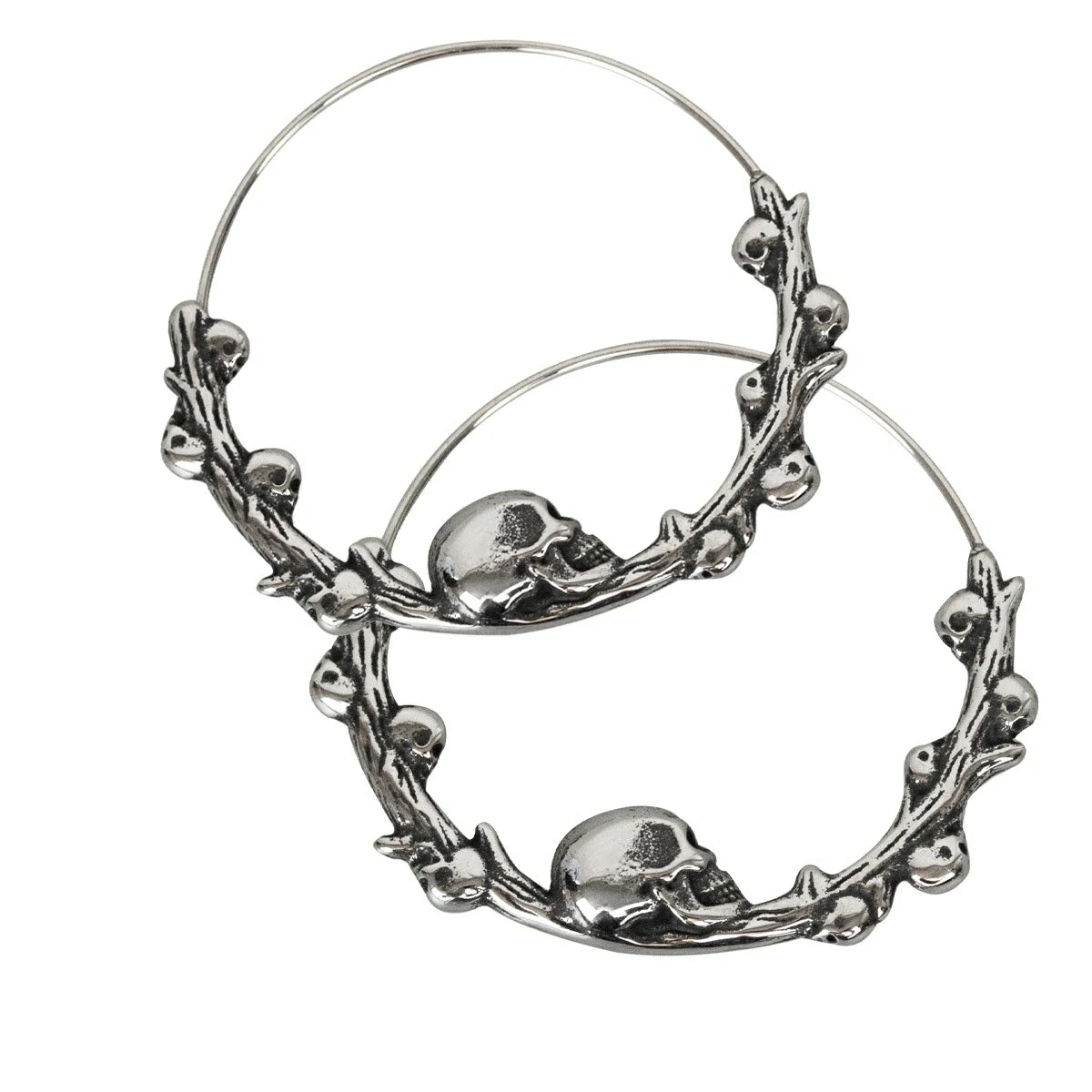 Boucle d'oreille EtNox créole skull SO4018