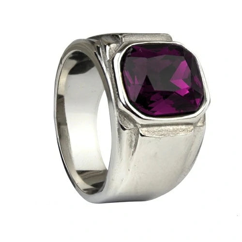 Bague chevalière EtNox mauve SR1502P