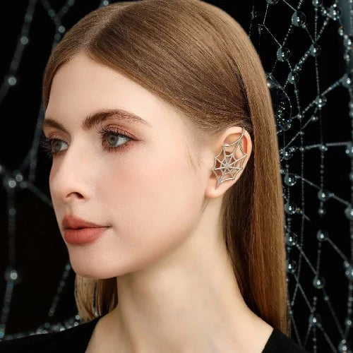 Boucle d'oreille O. toile d'araignée