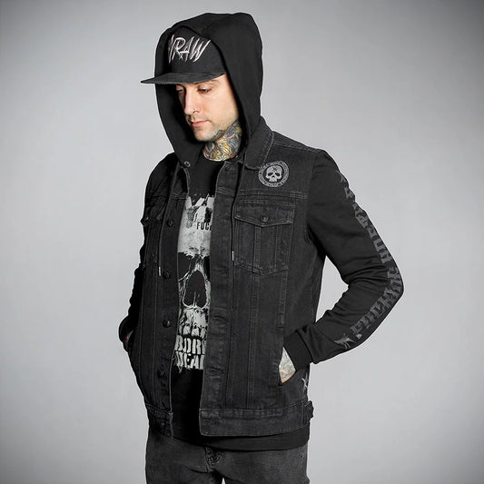 Veste en jean & molleton à capuche Hyraw w23m13