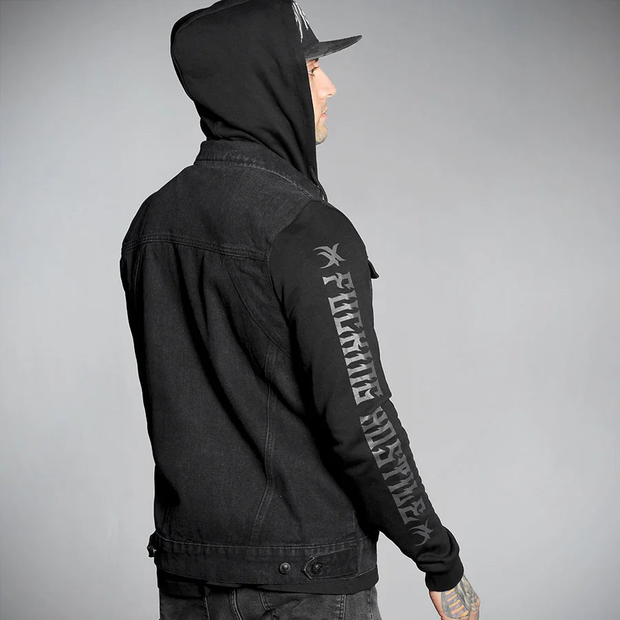Veste en jean & molleton à capuche Hyraw w23m13
