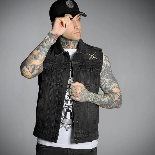 Veste en jean sans manches Hyraw su23m27