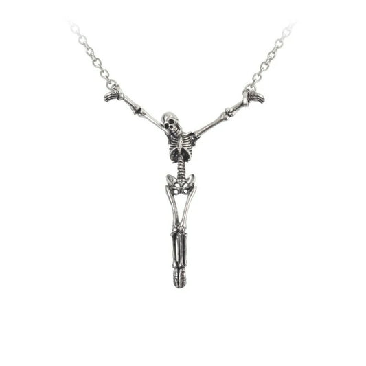 Collier Alchemy squelette crucifié P722