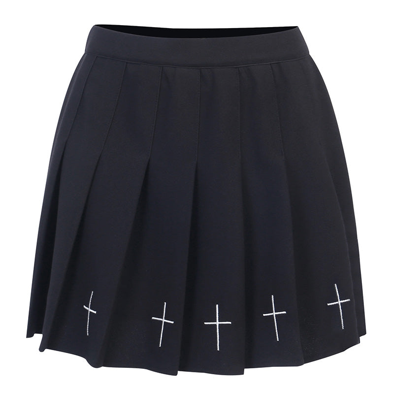 Jupe Moon Attic avec croix style gothique / métal MA-92493