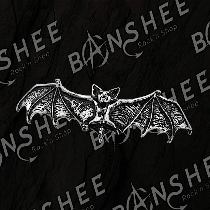 Barrette à cheveux gothique chauve-souris aux ailes déployées