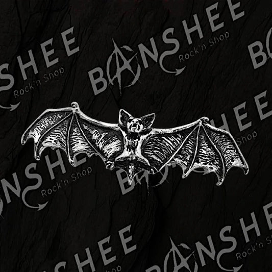 Barrette à cheveux gothique chauve-souris aux ailes déployées