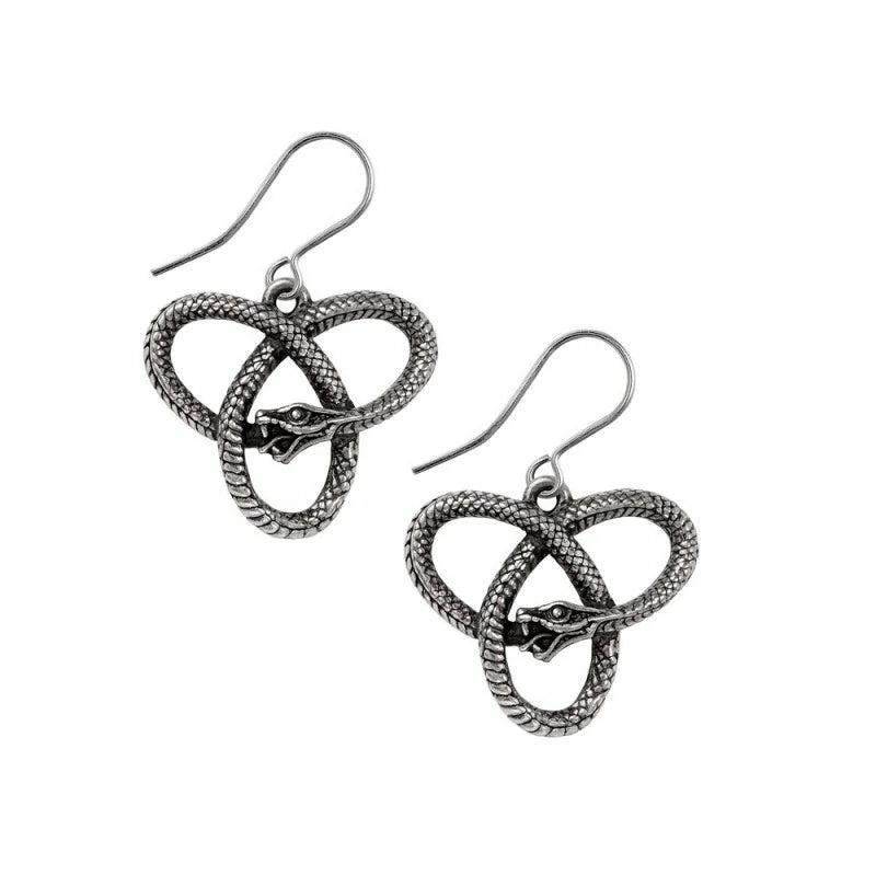 Boucle d'oreille Alchemy ouroboros triquetra E460