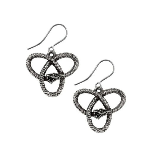 Boucle d'oreille Alchemy ouroboros triquetra E460