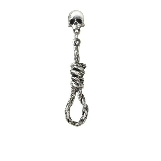 Boucle d'oreille Alchemy tête de mort & corde de pendu E256