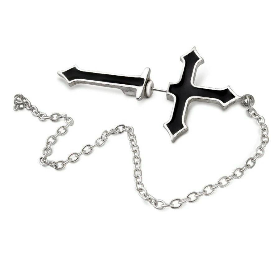 Boucle d'oreille Alchemy croix empalée E280