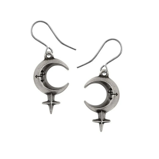 Boucle d'oreille Alchemy croissant de lune de Lilith E469
