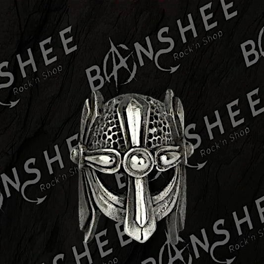 Perle à barbe en argent en forme de casque viking